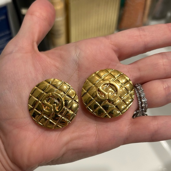 St. John Quilted Vintage Earrings